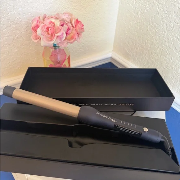 Bio Ionic Gold Pro 1" Curling Wand - Rose Gold Barrel Curling Iron Hair Health - Picture 7 of 15